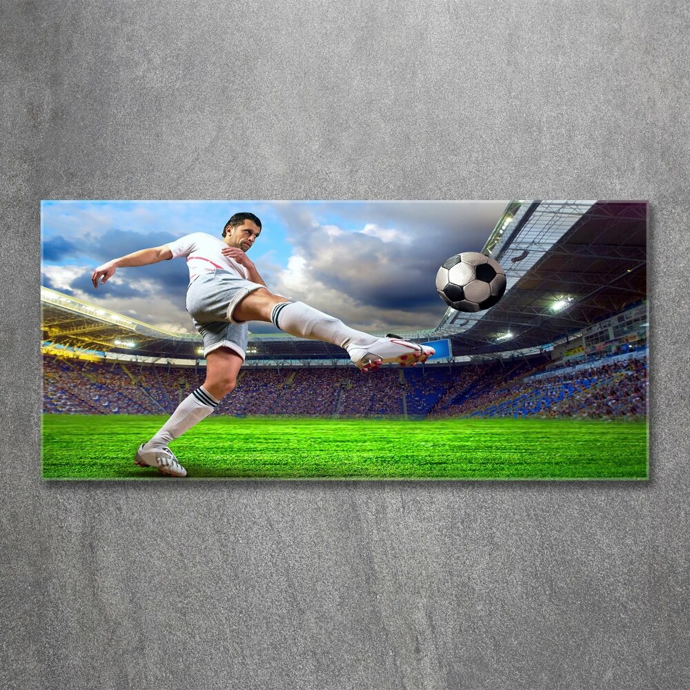 Print on acrylic Footballer at the stadium