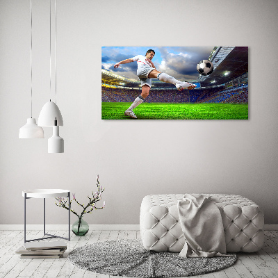 Print on acrylic Footballer at the stadium