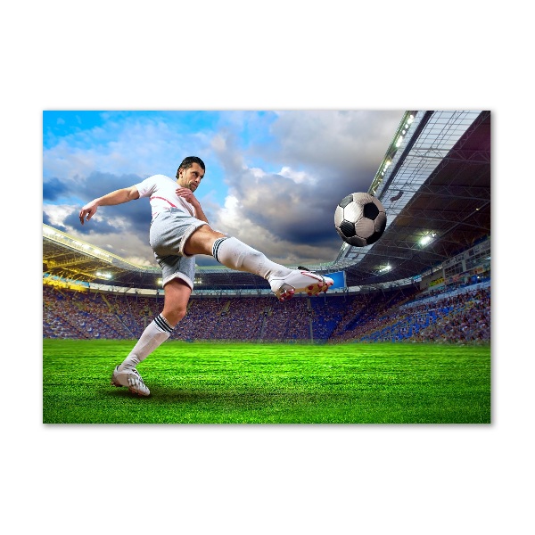 Print on acrylic Footballer at the stadium