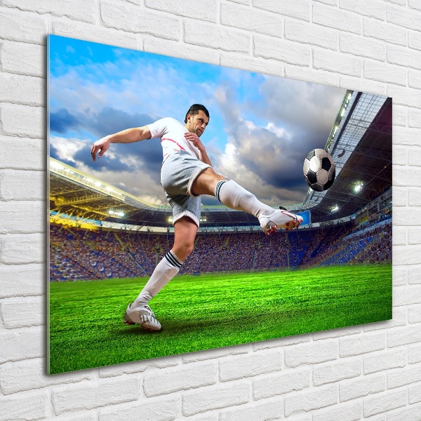 Print on acrylic Footballer at the stadium