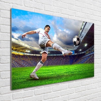 Print on acrylic Footballer at the stadium