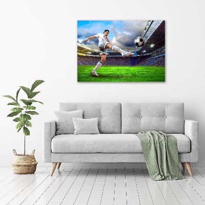 Print on acrylic Footballer at the stadium