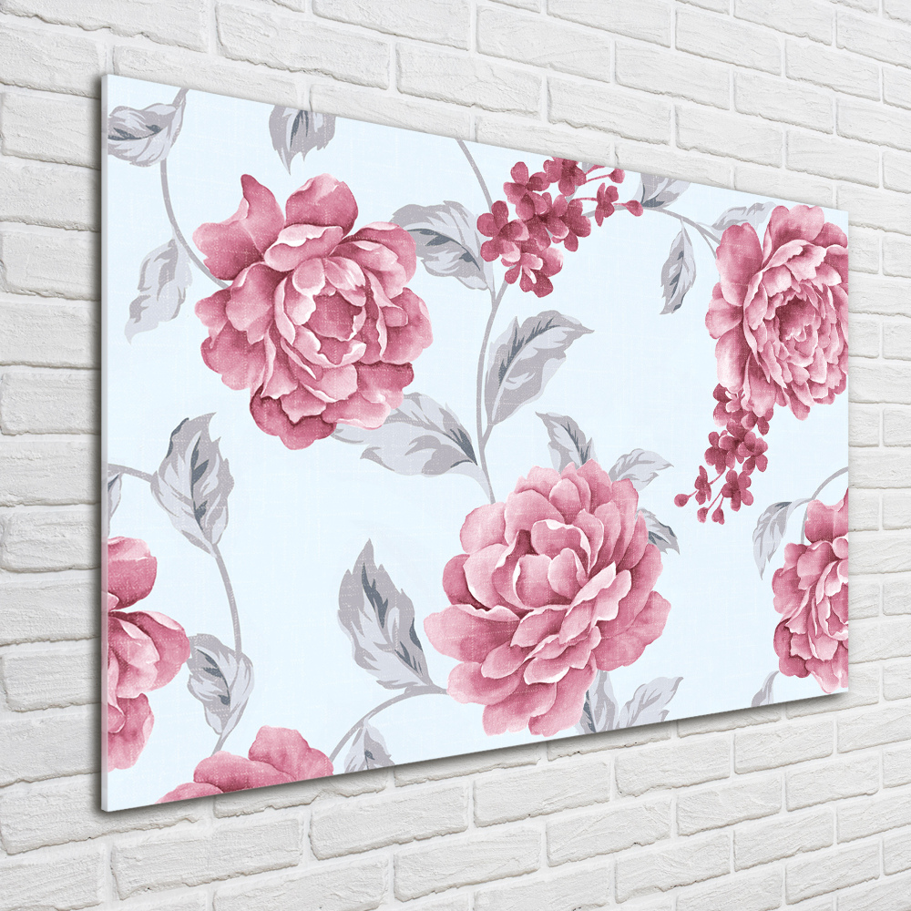 Acrylic wall art Peonies