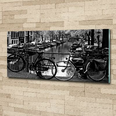 Wall art acrylic Amsterdam bikes