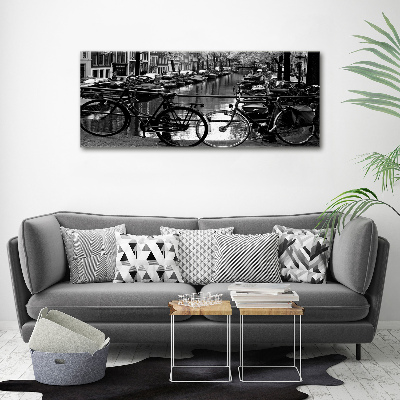 Wall art acrylic Amsterdam bikes