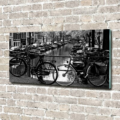 Wall art acrylic Amsterdam bikes