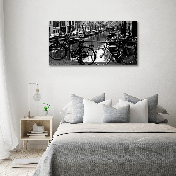 Wall art acrylic Amsterdam bikes