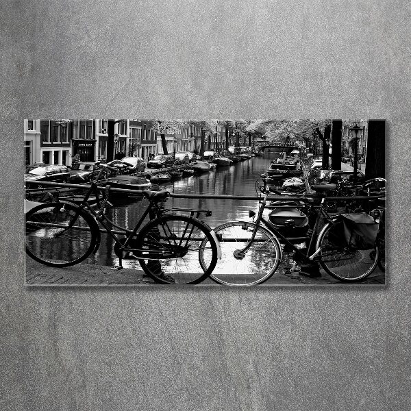 Wall art acrylic Amsterdam bikes