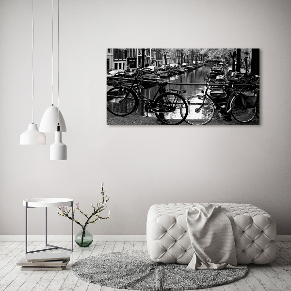 Wall art acrylic Amsterdam bikes