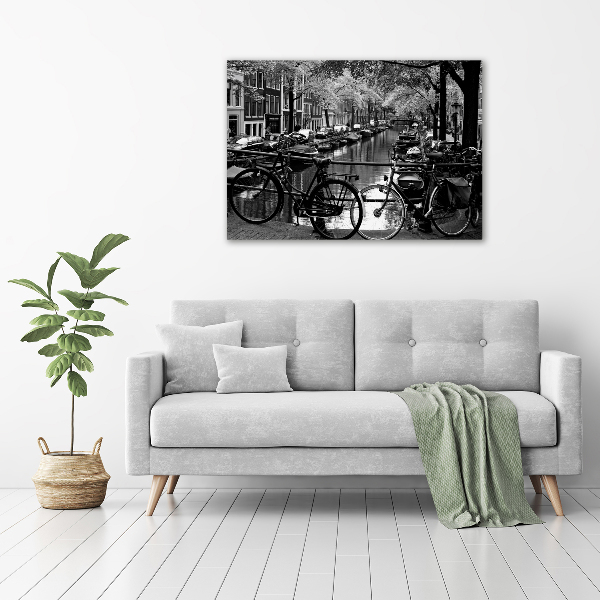 Wall art acrylic Amsterdam bikes