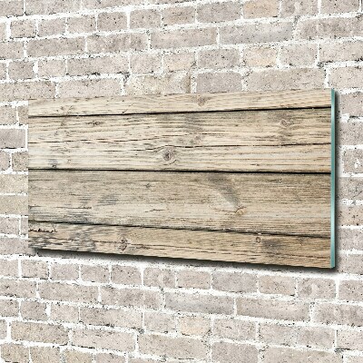 Glass acrylic wall art Wooden background