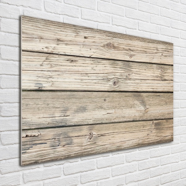 Glass acrylic wall art Wooden background