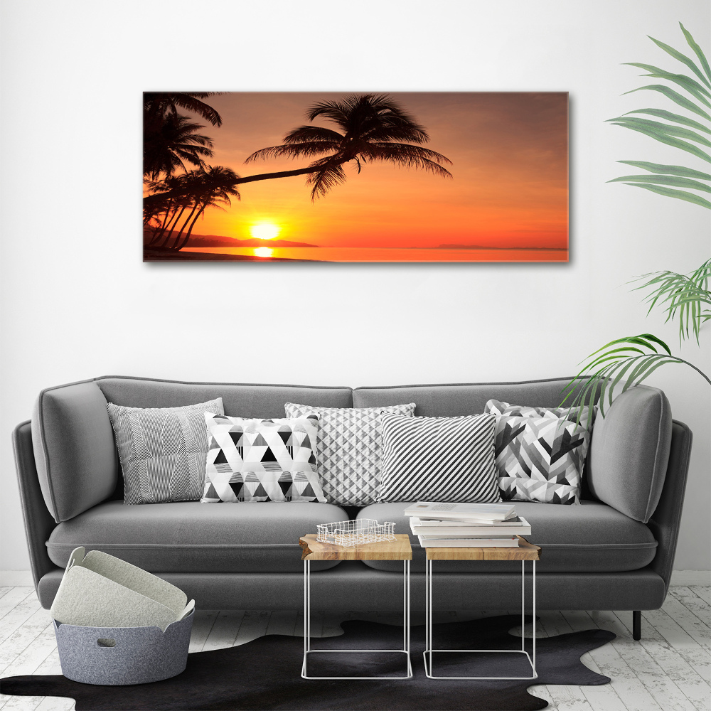 Print on acrylic Sunset beach