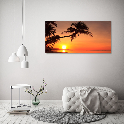 Print on acrylic Sunset beach