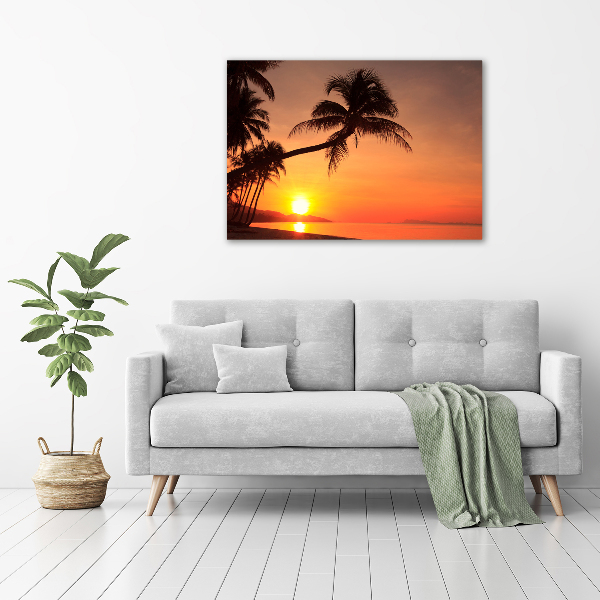 Print on acrylic Sunset beach