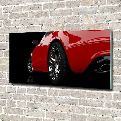 Wall art acrylic Red car