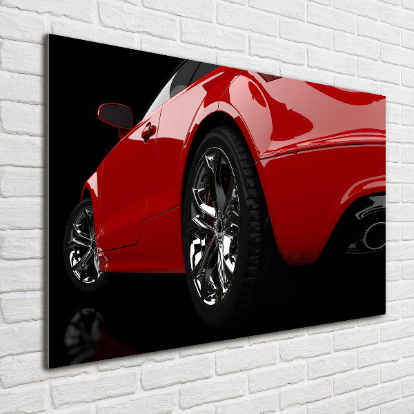 Wall art acrylic Red car