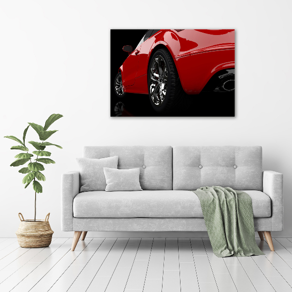 Wall art acrylic Red car