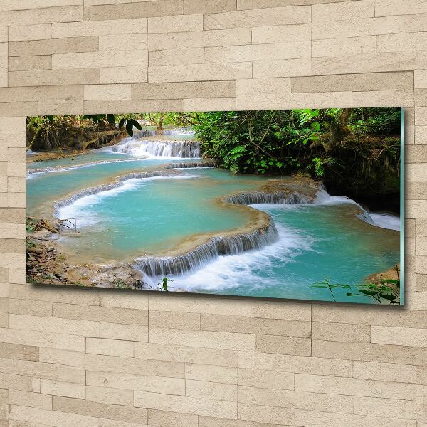 Wall art acrylic Waterfall in the forest