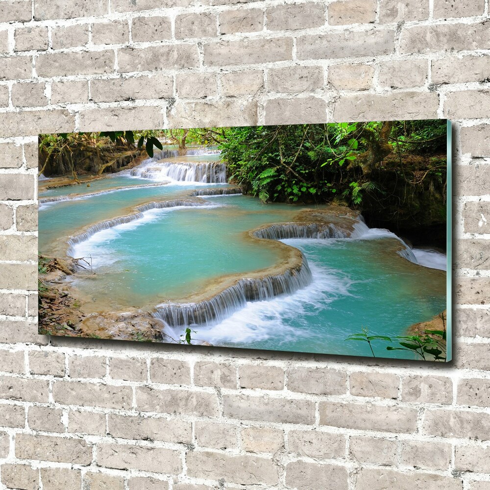 Wall art acrylic Waterfall in the forest