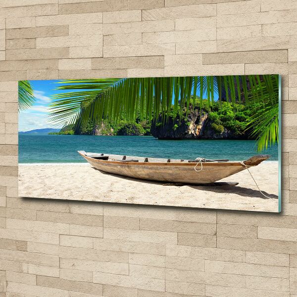 Wall art acrylic Boat on the beach