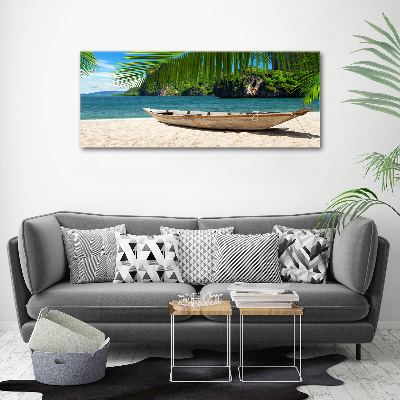 Wall art acrylic Boat on the beach