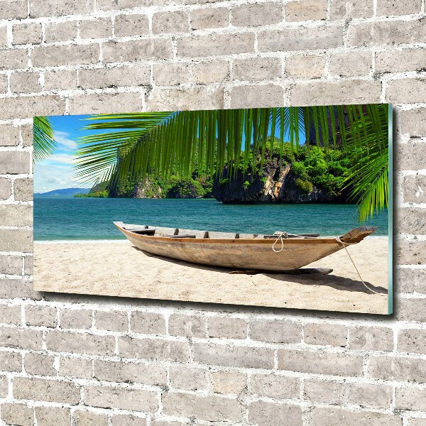 Wall art acrylic Boat on the beach