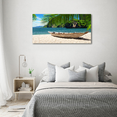 Wall art acrylic Boat on the beach