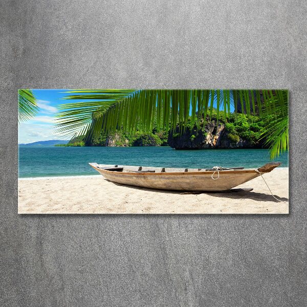 Wall art acrylic Boat on the beach