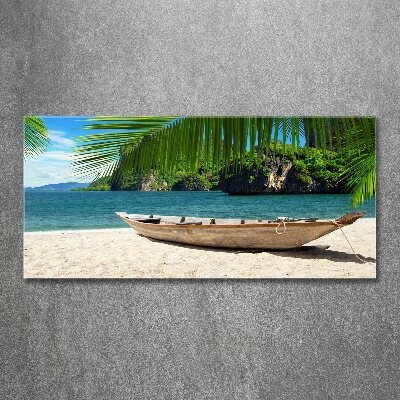 Wall art acrylic Boat on the beach