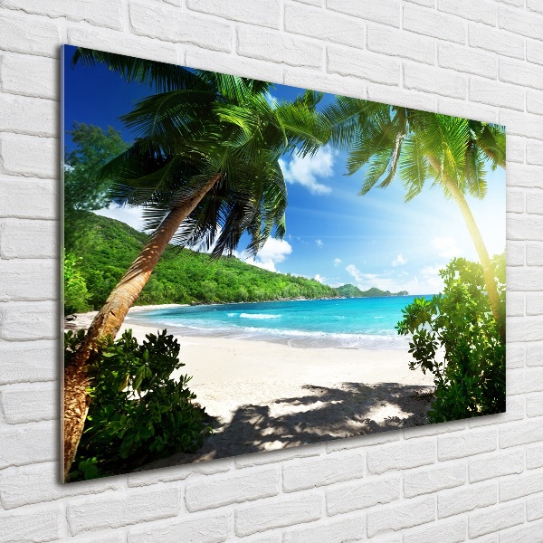 Print on acrylic Seychelles beach