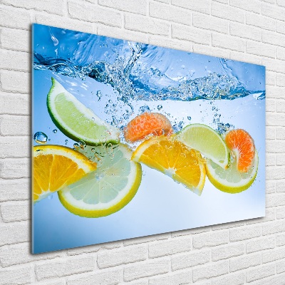 Acrylic wall art Citruses under water