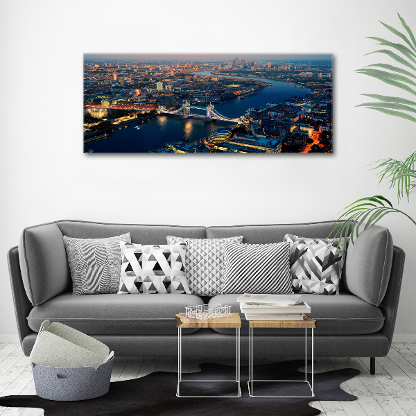 Print on acrylic London from a bird's eye view