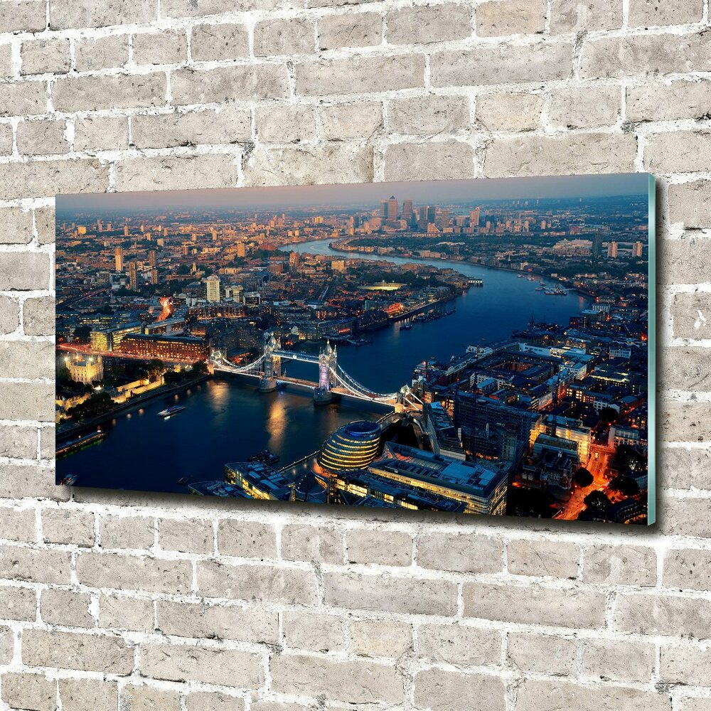 Print on acrylic London from a bird's eye view