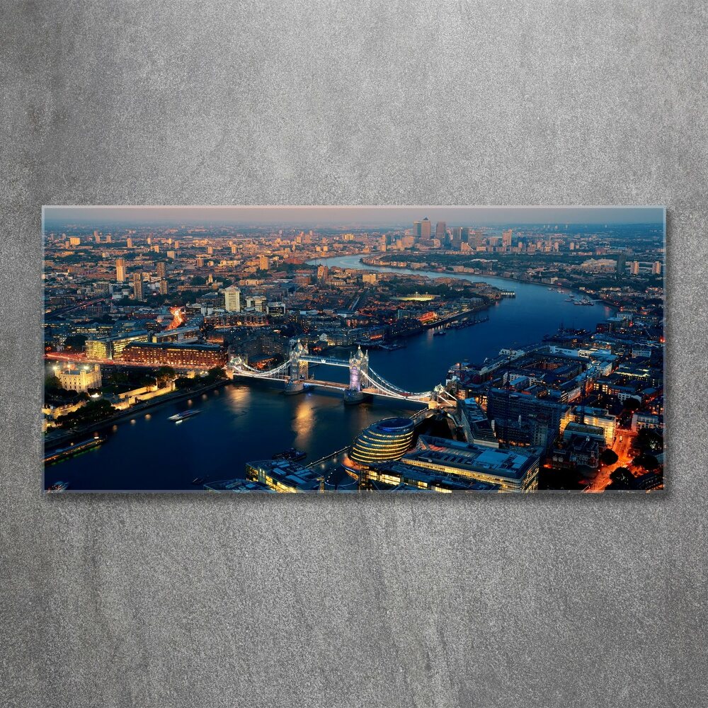 Print on acrylic London from a bird's eye view