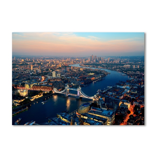 Print on acrylic London from a bird's eye view