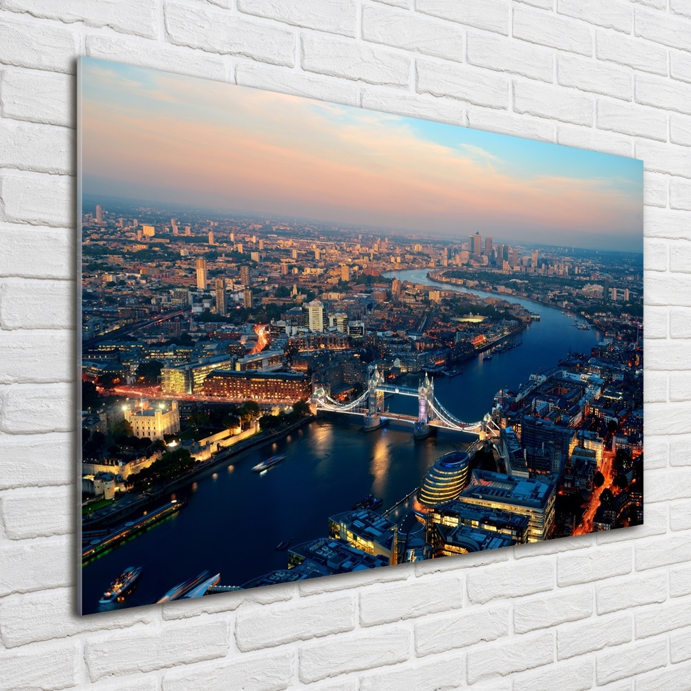 Print on acrylic London from a bird's eye view