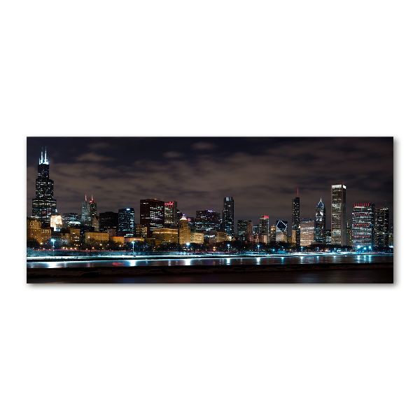 Acrylic wall art Chicago at night