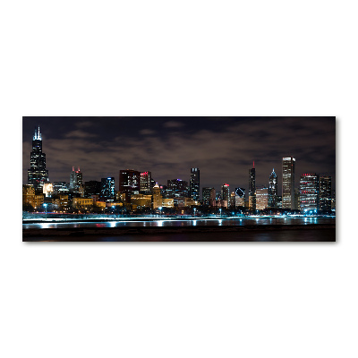 Acrylic wall art Chicago at night