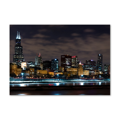 Acrylic wall art Chicago at night