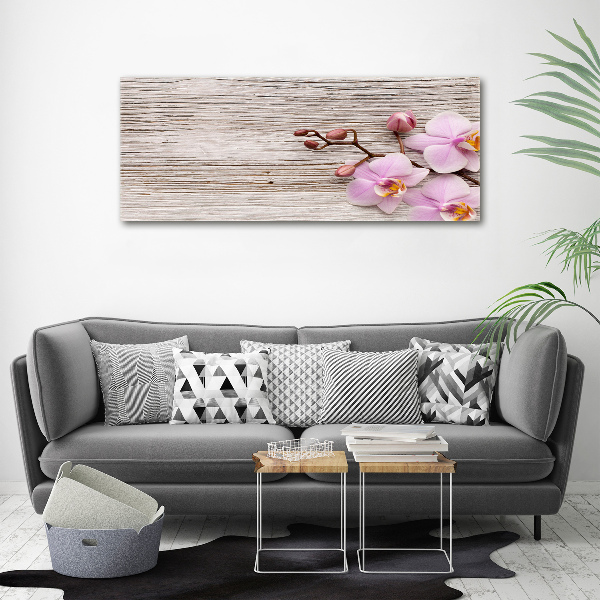 Wall art acrylic Orchid on wood