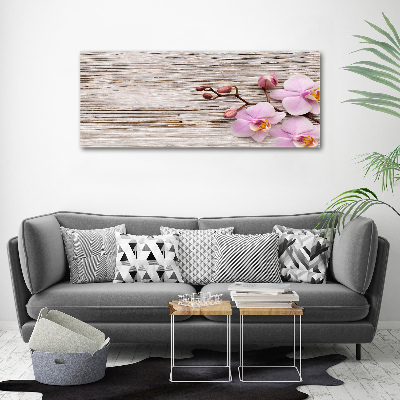 Wall art acrylic Orchid on wood