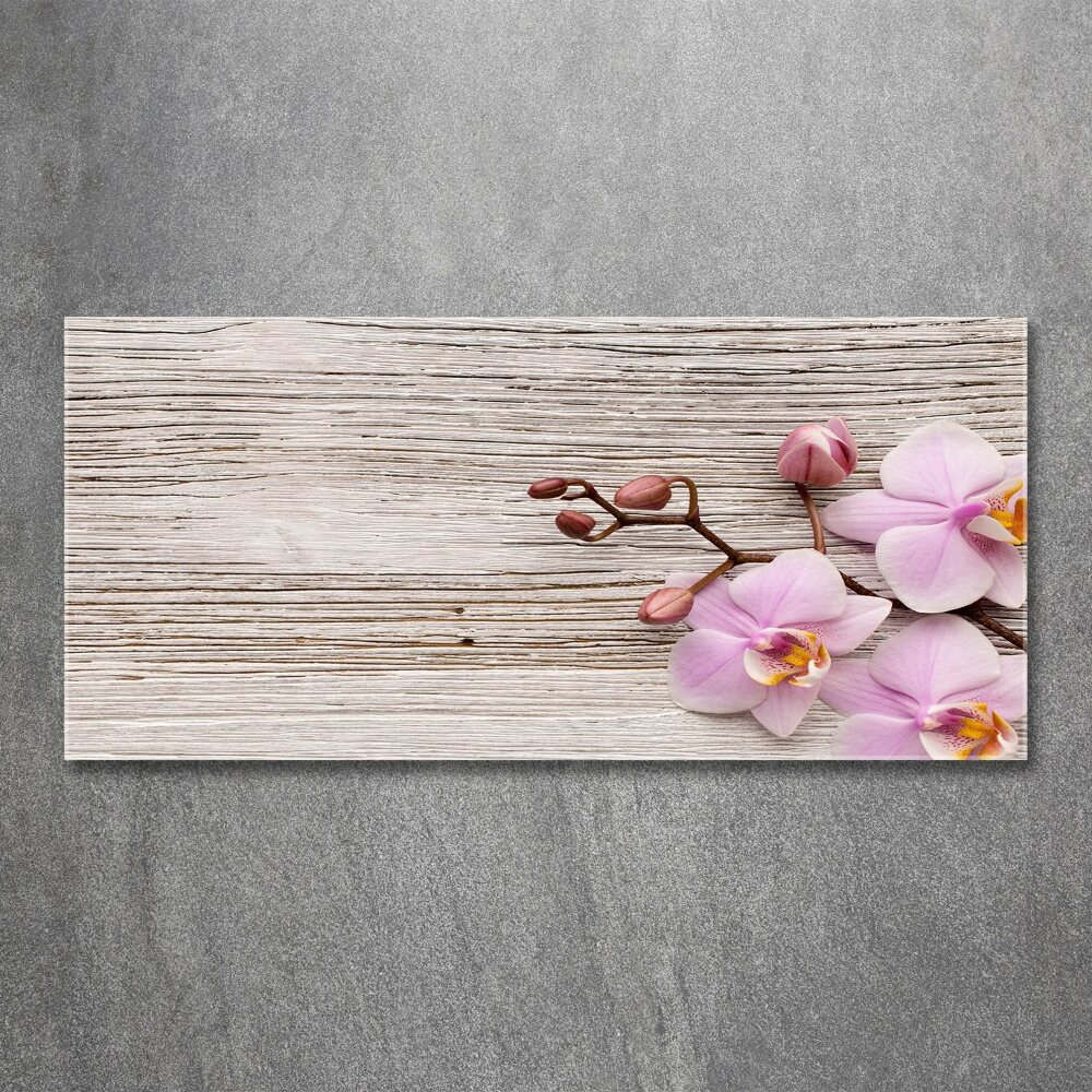 Wall art acrylic Orchid on wood