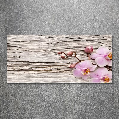 Wall art acrylic Orchid on wood