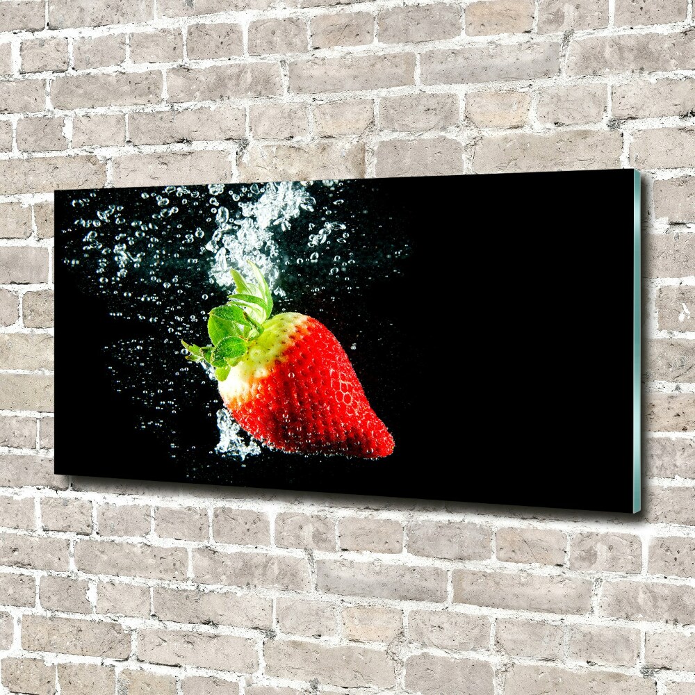 Print on acrylic Strawberry underwater