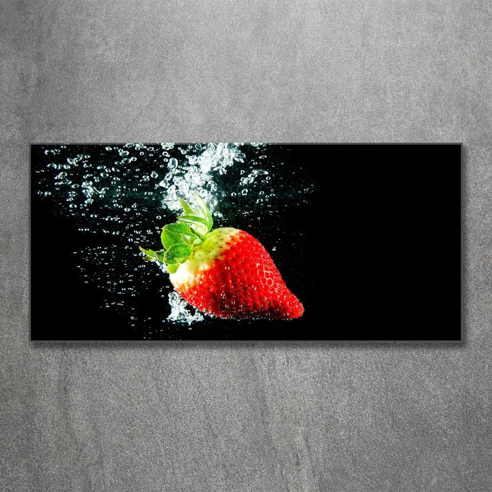 Print on acrylic Strawberry underwater