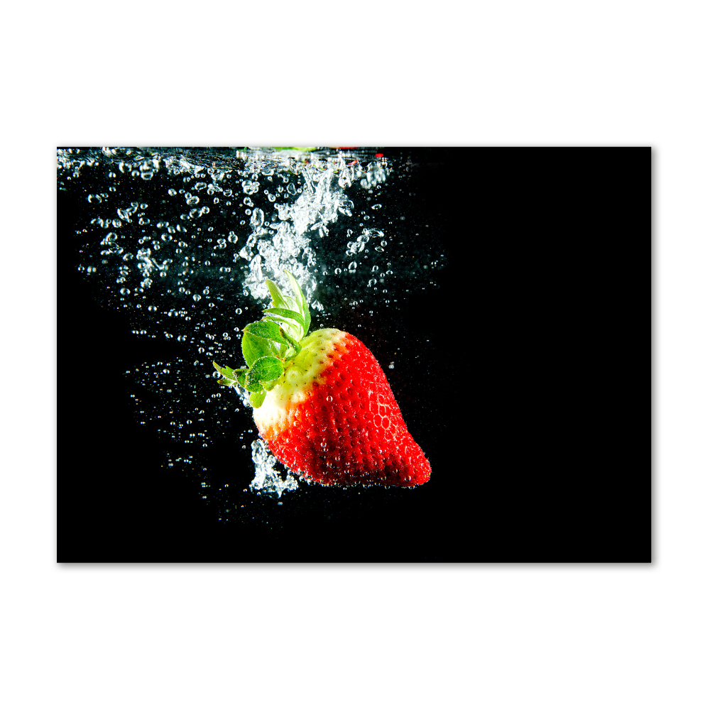 Print on acrylic Strawberry underwater