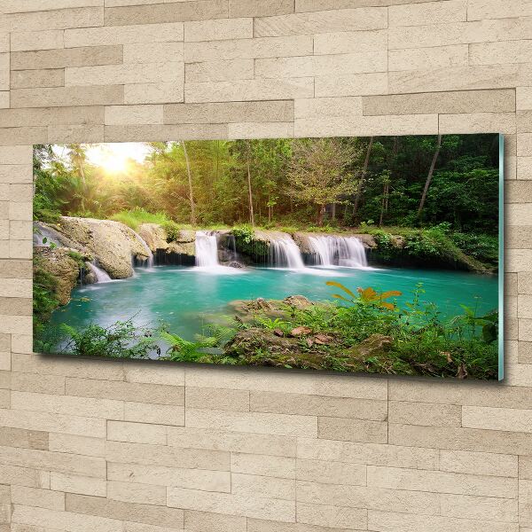 Acrylic wall art Waterfall in the forest