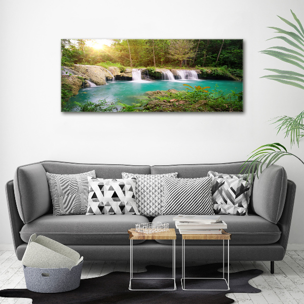 Acrylic wall art Waterfall in the forest