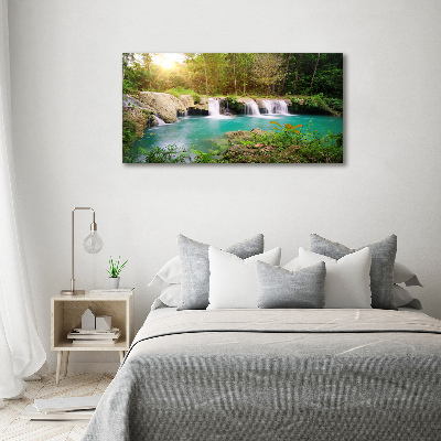 Acrylic wall art Waterfall in the forest